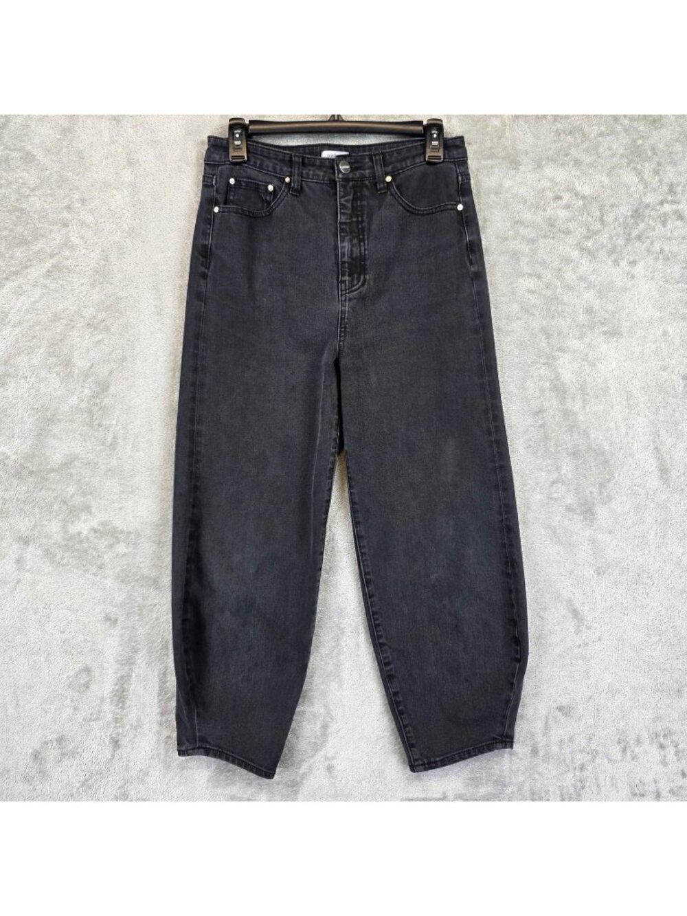 Totême Twisted Seam Denim Jeans Womens 28 Gray Charcoal High Rise Tapered